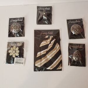 Grace Adele Clip On & Purse Scarf Bundle Tendril Medora Echo Avalon Ench…